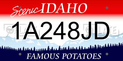 1A248JD Idaho License Plate