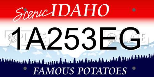 1A253EG Idaho License Plate