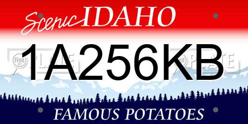 1A256KB Idaho License Plate