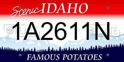 1A2611N Idaho License Plate
