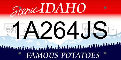 1A264JS Idaho License Plate
