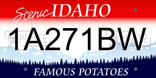 1A271BW Idaho License Plate