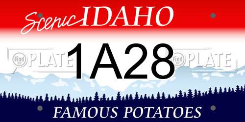 1A28 Idaho License Plate