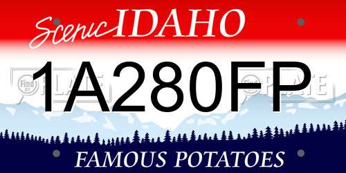 1A280FP Idaho License Plate