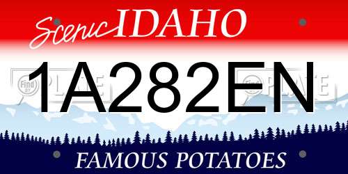 1A282EN Idaho License Plate