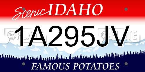 1A295JV Idaho License Plate
