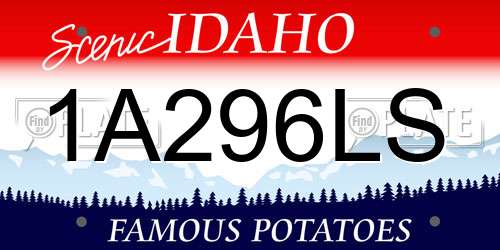1A296LS Idaho License Plate