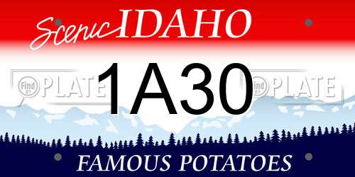 1A30 Idaho License Plate