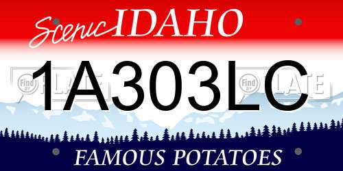 1A303LC Idaho License Plate