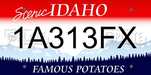 1A313FX Idaho License Plate