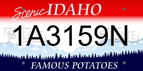 1A3159N Idaho License Plate