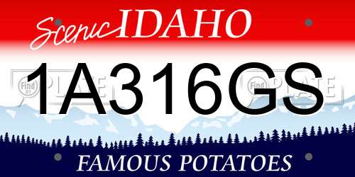 1A316GS Idaho License Plate