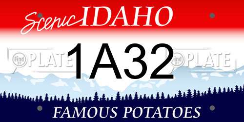 1A32 Idaho License Plate