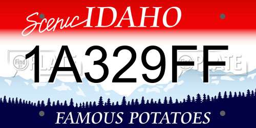1A329FF Idaho License Plate