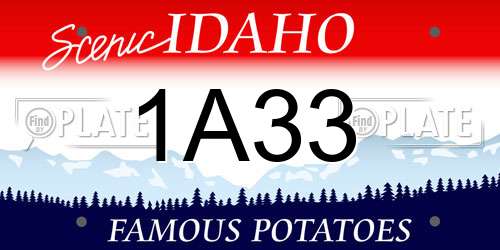 1A33 Idaho License Plate