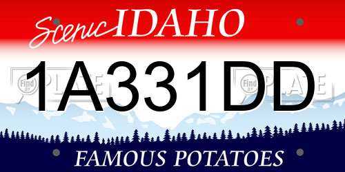 1A331DD Idaho License Plate