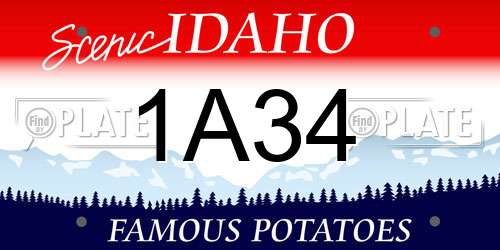 1A34 Idaho License Plate
