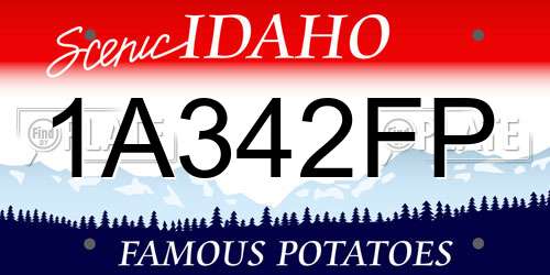 1A342FP Idaho License Plate