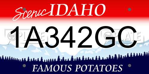 1A342GC Idaho License Plate