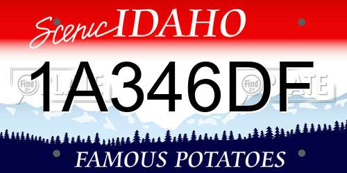 1A346DF Idaho License Plate