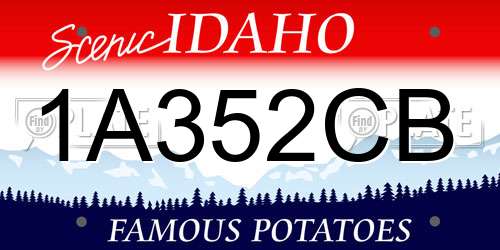 1A352CB Idaho License Plate