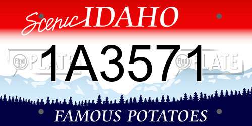 1A3571 Idaho License Plate