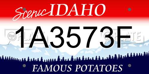 1A3573F Idaho License Plate