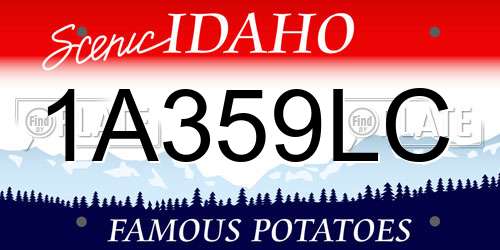 1A359LC Idaho License Plate