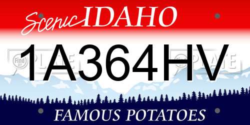 1A364HV Idaho License Plate