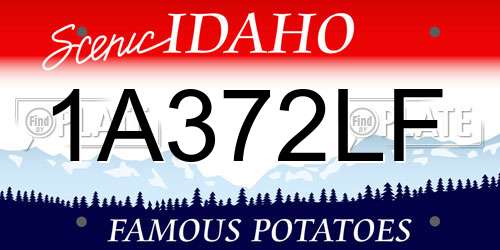 1A372LF Idaho License Plate