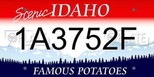 1A3752F Idaho License Plate