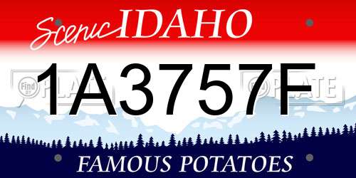 1A3757F Idaho License Plate