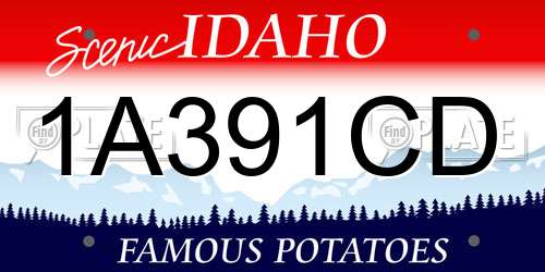 1A391CD Idaho License Plate