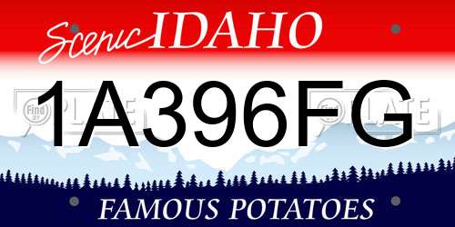 1A396FG Idaho License Plate