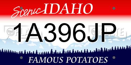 1A396JP Idaho License Plate