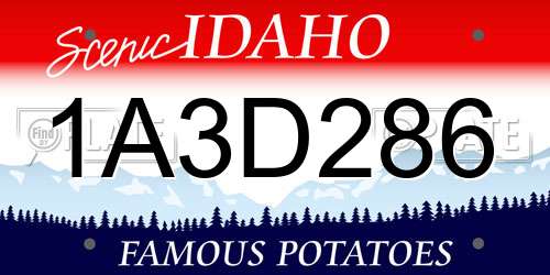1A3D286 Idaho License Plate