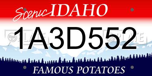 1A3D552 Idaho License Plate