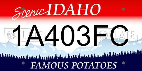 1A403FC Idaho License Plate