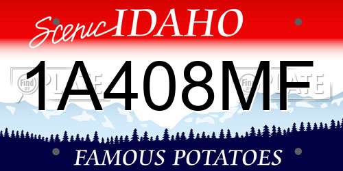 1A408MF Idaho License Plate