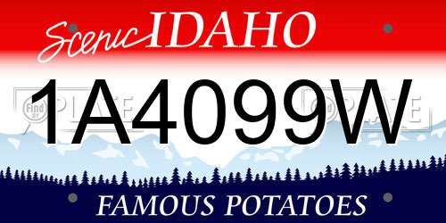 1A4099W Idaho License Plate