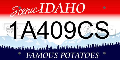 1A409CS Idaho License Plate
