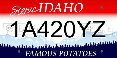 1A420YZ Idaho License Plate