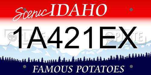 1A421EX Idaho License Plate