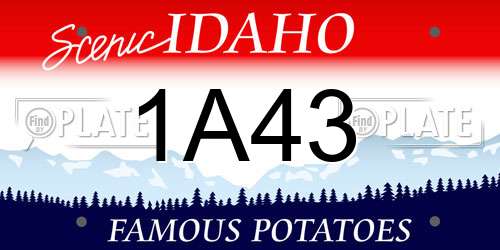 1A43 Idaho License Plate
