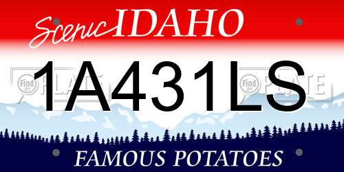 1A431LS Idaho License Plate