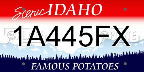 1A445FX Idaho License Plate