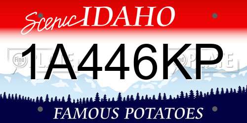 1A446KP Idaho License Plate