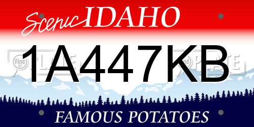 1A447KB Idaho License Plate
