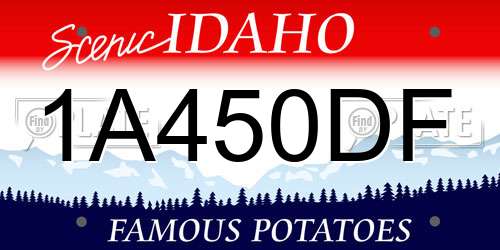 1A450DF Idaho License Plate