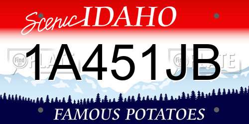 1A451JB Idaho License Plate